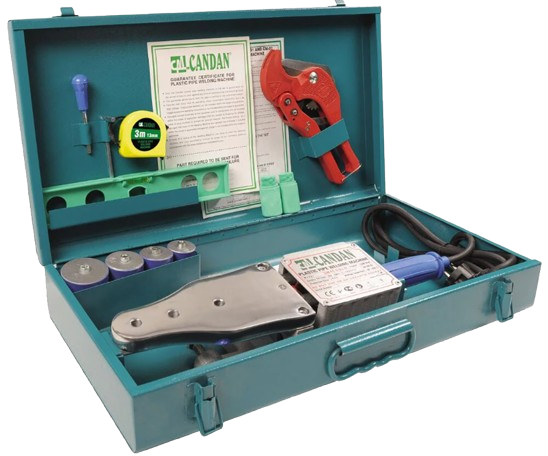 CANDAN CM 06 PLASTİK BORU KAYNAK MAKİNASI SETCANDAN BORU KESME MAKİNASI CM OTC 42 BLİSTER